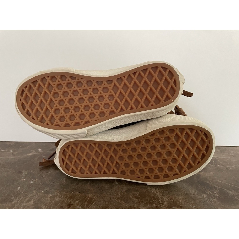 Vans Kids Sk8 Hi Top Brown Suede Fringed Shoe Skateboard 1721278 Size 10.5 - Picture 10 of 10